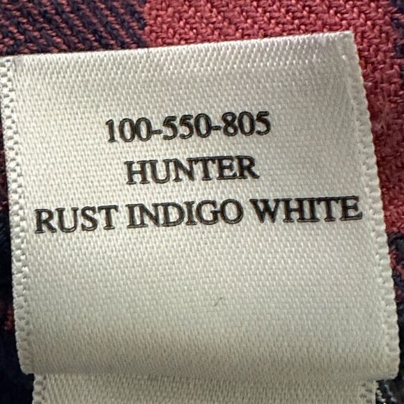 Rails Rust, Navy Blue Plaid Button Down Shirt size Large, EUC - Picture 11 of 13